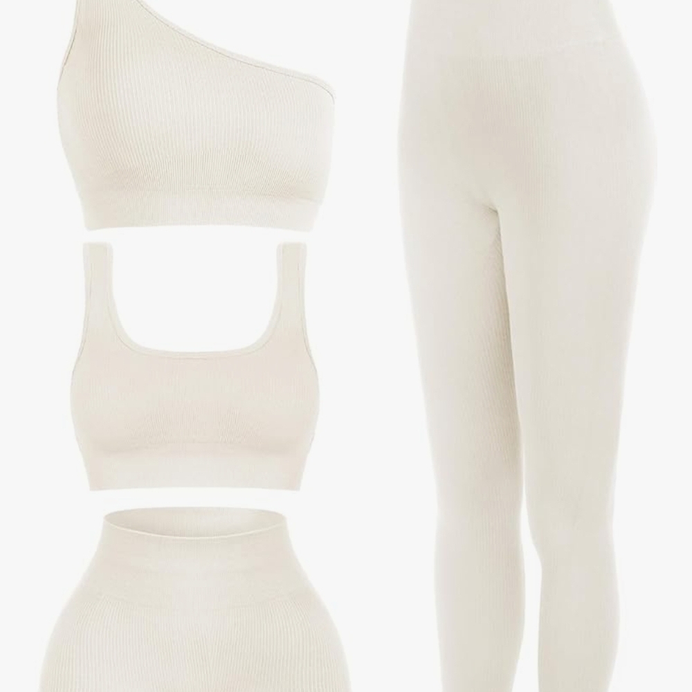 Women's Cream Athletic Shorts